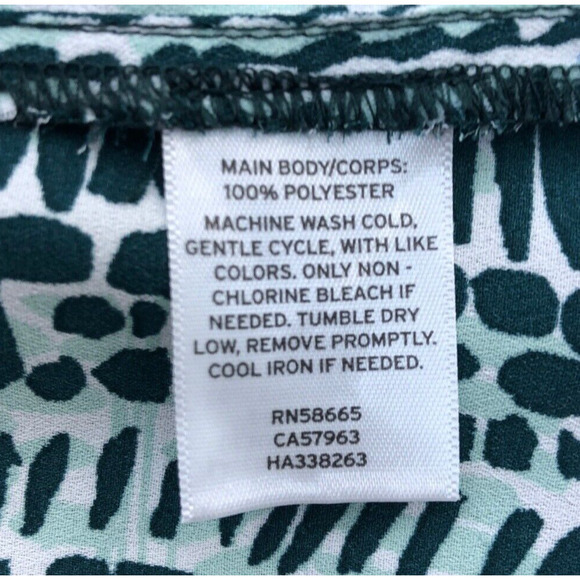 NWOT‎ Halogen Nordstrom Green Patterned Sleeveless Blouse XL - Picture 11 of 16